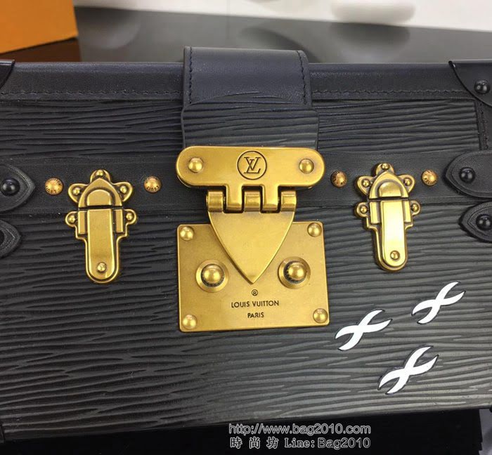 路易威登LV 頂級原單 M54650 經典款Petite Malle手袋 定制旅行箱 Epi皮革面 精品小號包袋  YDH2420